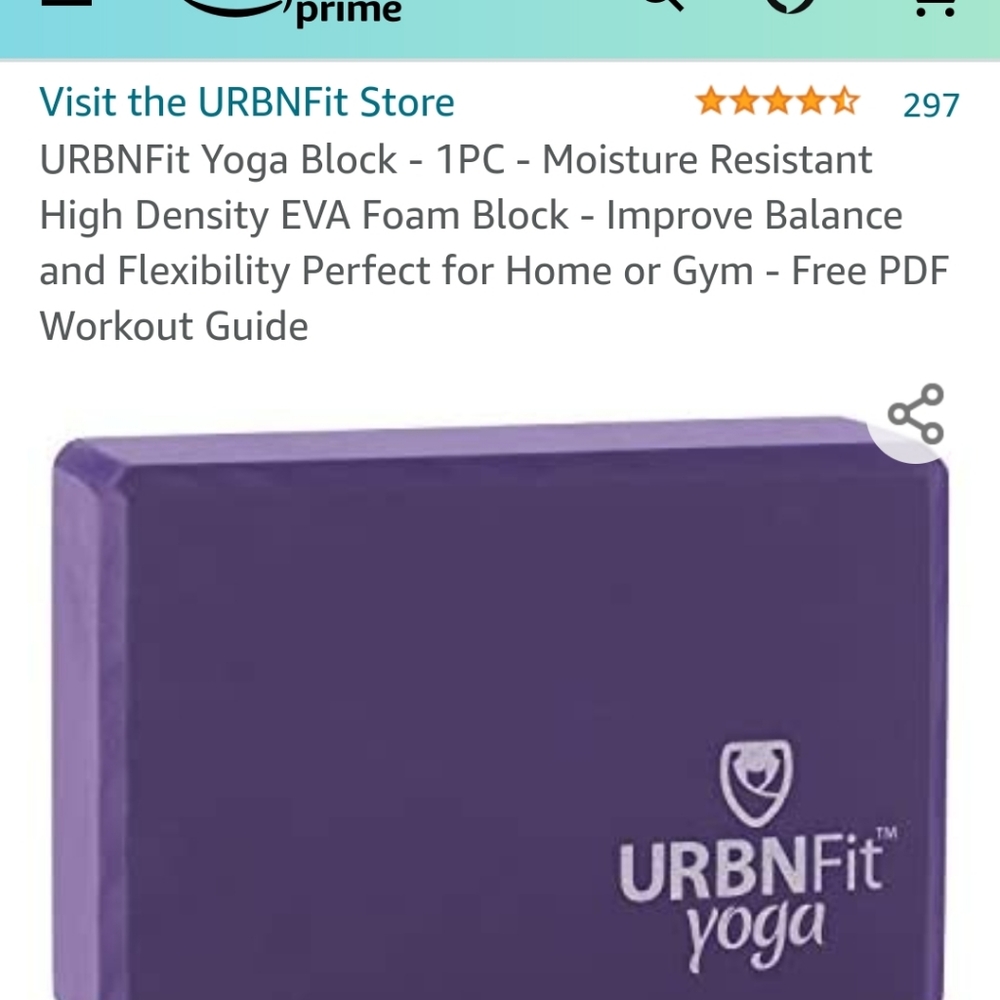 Purple URBNFit Foam Yoga Block